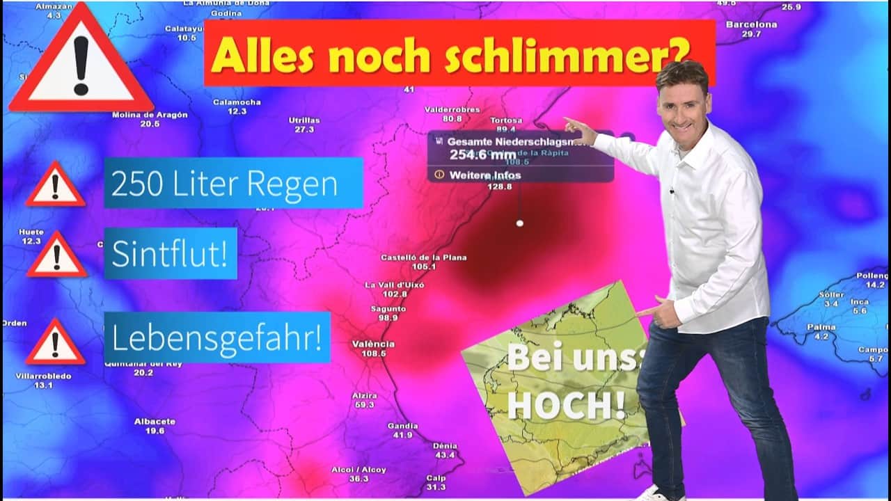 Sturmflut im Süden Europas: Unwettergefahr, bei uns ruhiges Herbstwetter