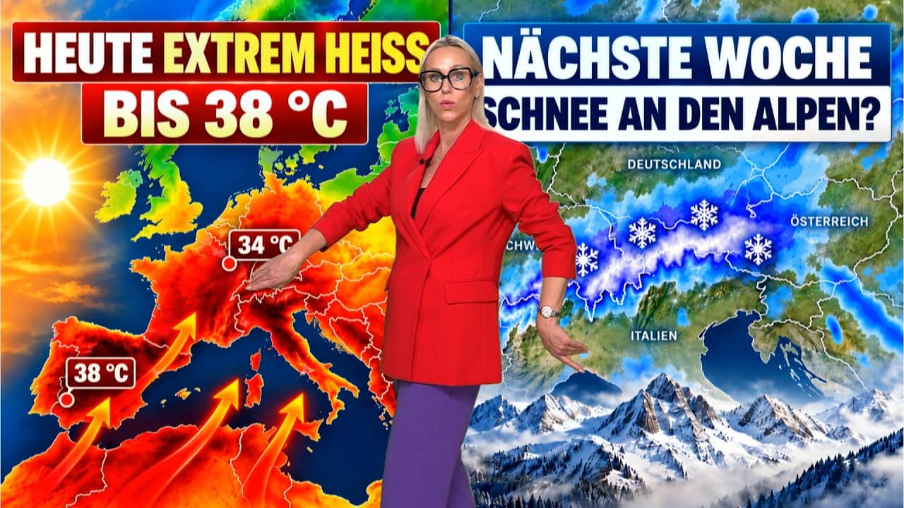 Plötzlicher Temperatursturz und möglicher Schnee an den Alpen