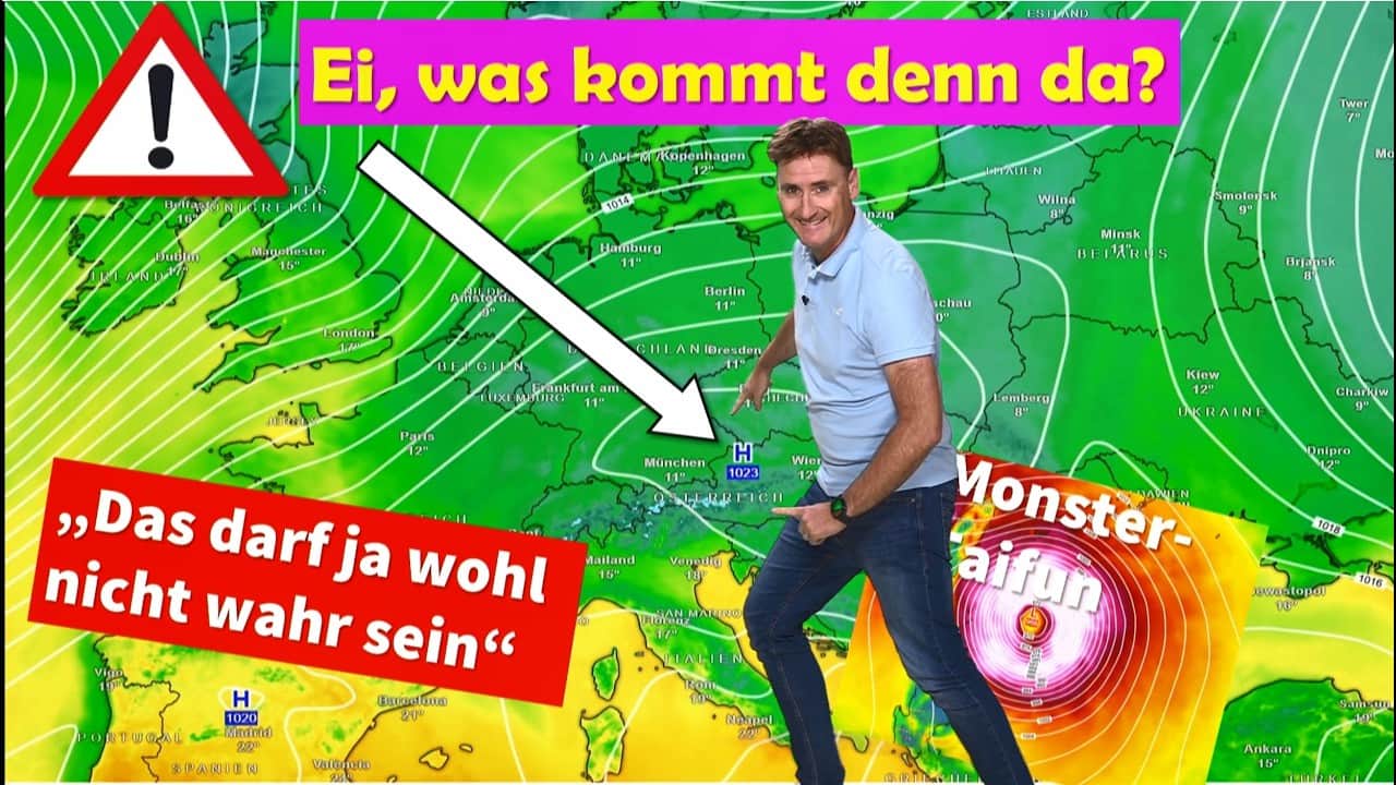 Taifun mit schweren Böen bedroht Japan – Hochdruckwetter in Deutschland