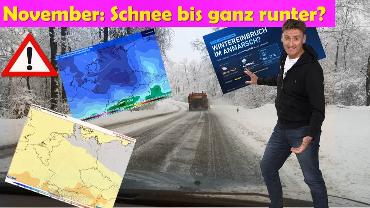 Früher Wintereinbruch mit Schnee in Deutschland und unsicherer Trend