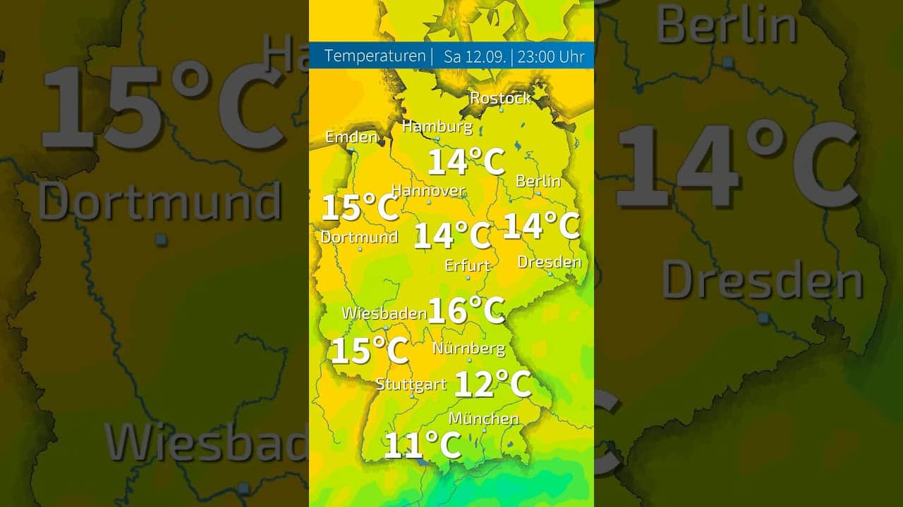Temperatur-Split in Deutschland: Süden spätsommerlich, Norden kühler