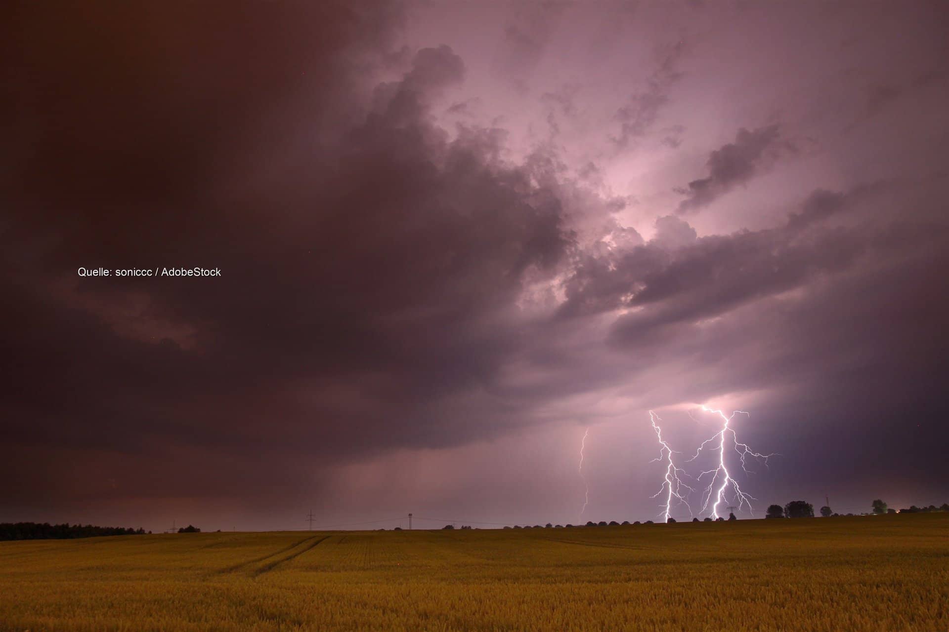 Nachtgewitter im Norden: Sturmböen bis 85 km/h erwartet