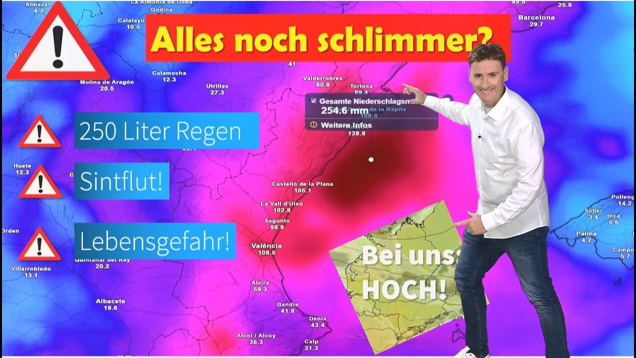 Sturmflut im Süden Europas: Unwettergefahr, bei uns ruhiges Herbstwetter