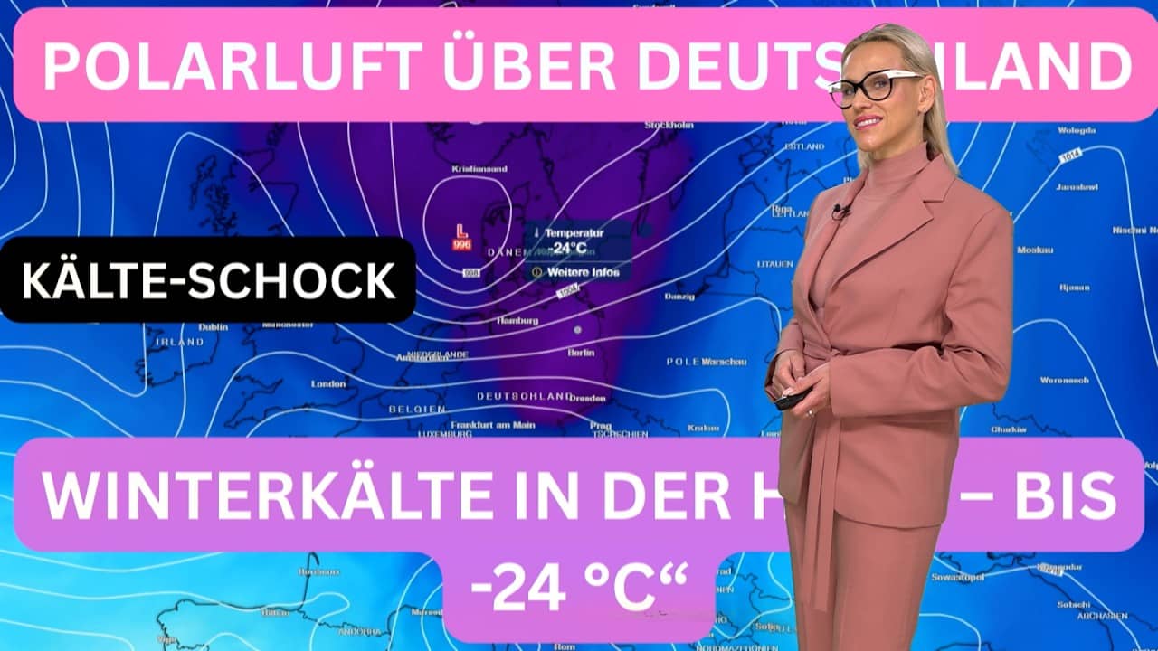 Winterkalte Polarluft im Anmarsch: -24 °C Höhenkaltluft! Nach 33 °C kommt der große Wettersturz