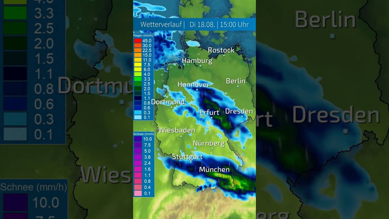 Heute zieht der Regen quer durch Deutschland!