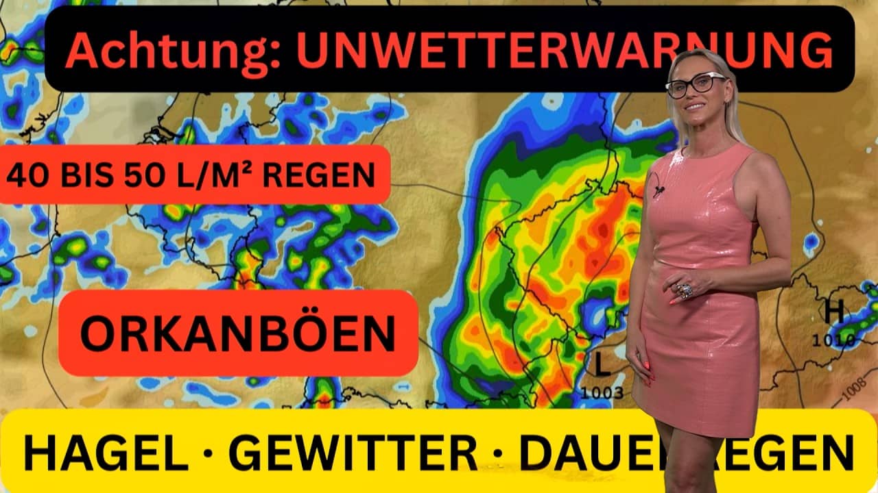 Achtung: Unwetterwarnung! Starkregen, Hagel, Orkanböen  kippt das Wetter danach direkt in Hitze?