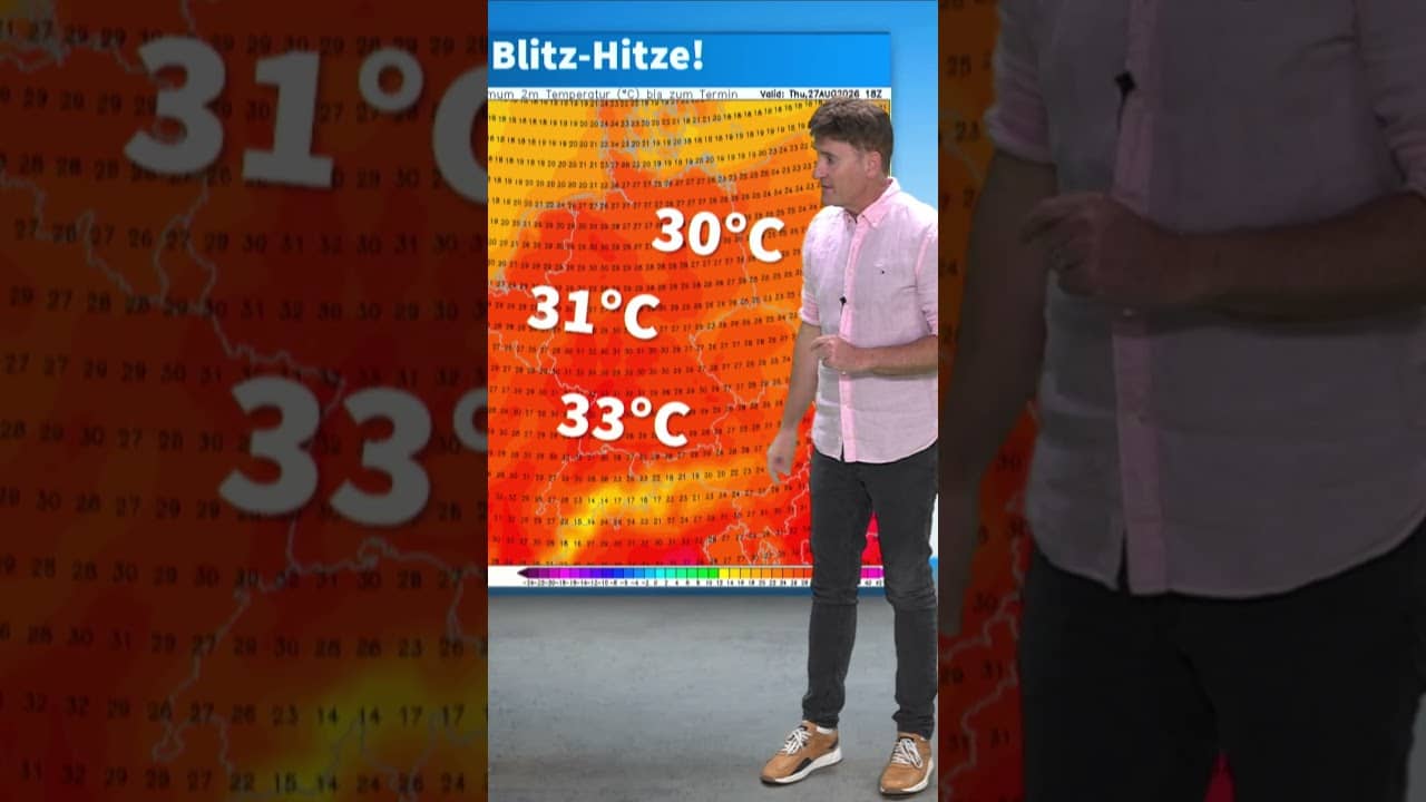 Letzter Hitzetag 2026! Donnerstag brütend heiß  abends drohen Tornados und Hagel
