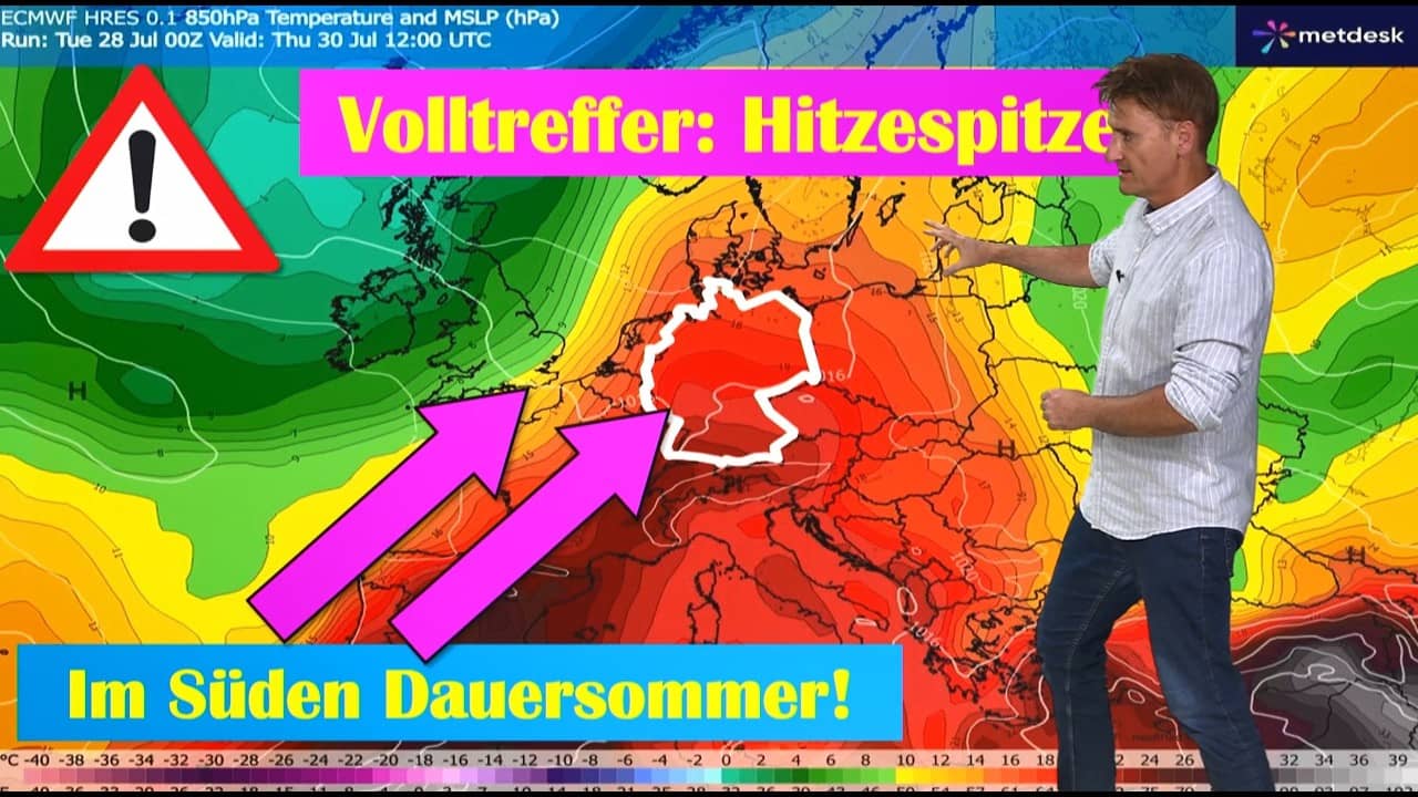 40 GRAD! Die dritte Hitzewelle kracht rein  so extrem wird es jetzt im Süden