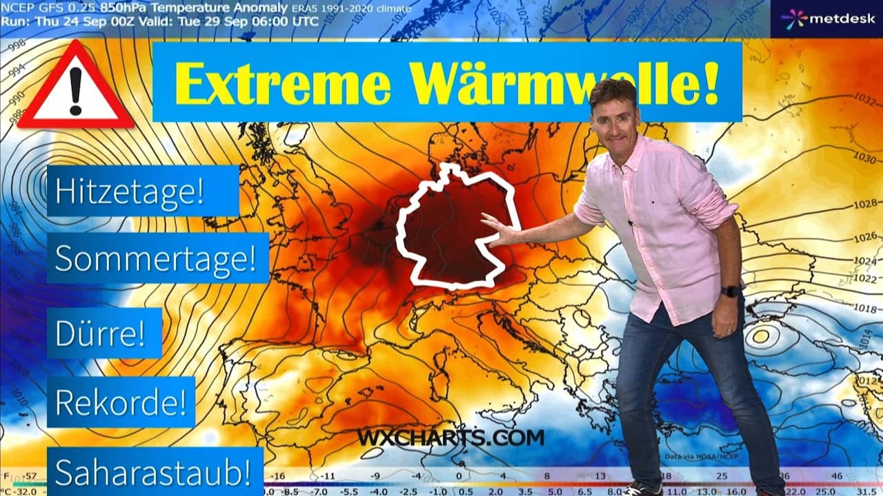 Spätsommerliche Hitze im Südwesten durch Wüstenluft bringt Gewitter