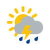 örtlich leichte Gewitter