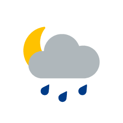 Nacht: örtlich Regenschauer