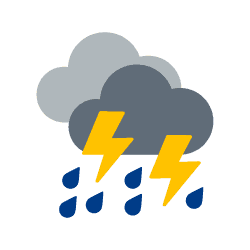 Nacht: starke Gewitter