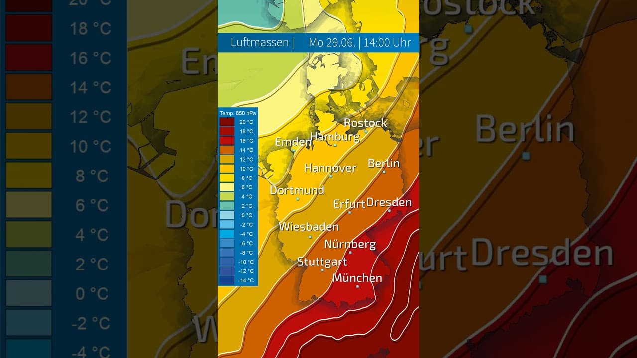  Krasser Luftmassenaustausch über Deutschland! #news #wetter #germany #shorts #weather #viral
