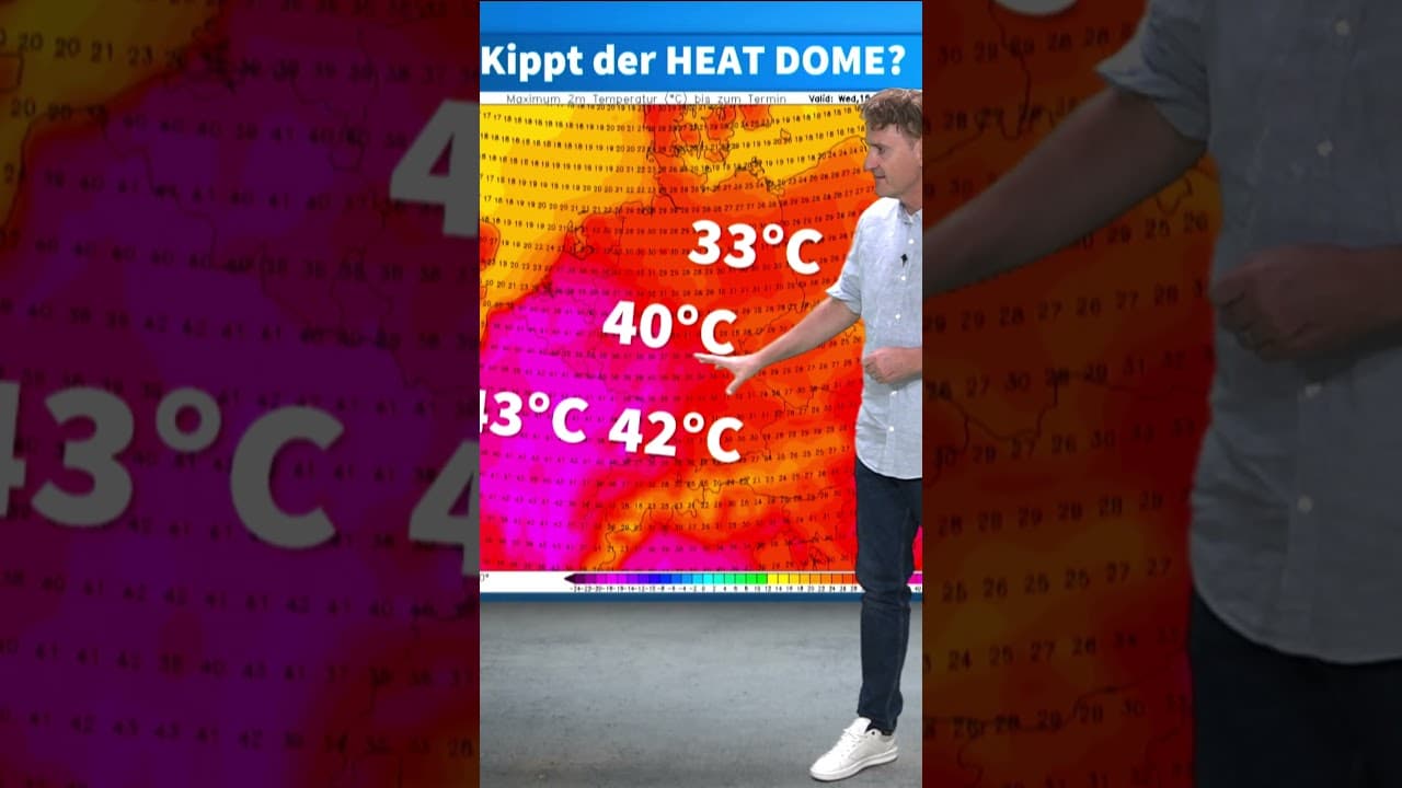 Was für ein #Extremsommer ! Der #heatdome  klappt offenbar nach Westen weg  bis 40°C möglich!