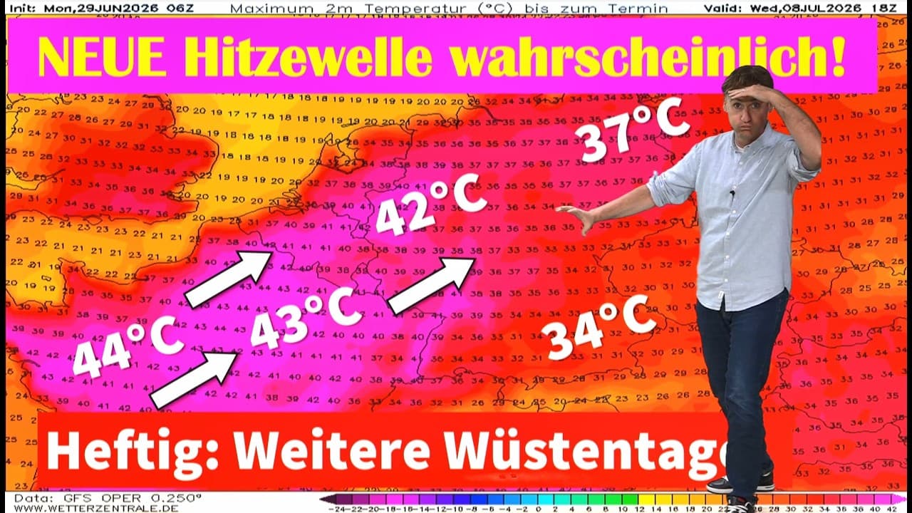 Das darf ja wohl nicht wahr sein" - Wettermodelle zeigen Horrorszenarien: Erneut 35 bis 40 Grad!