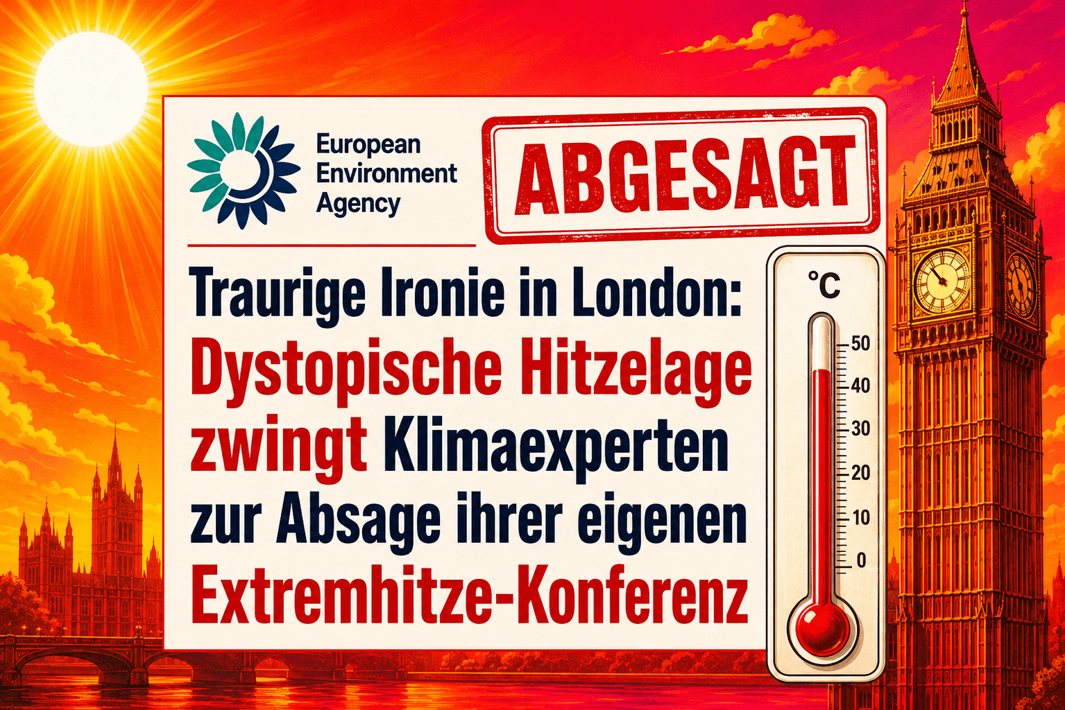 ​Klimaevent über extreme Hitze in London abgesagt – wegen extremer Hitze