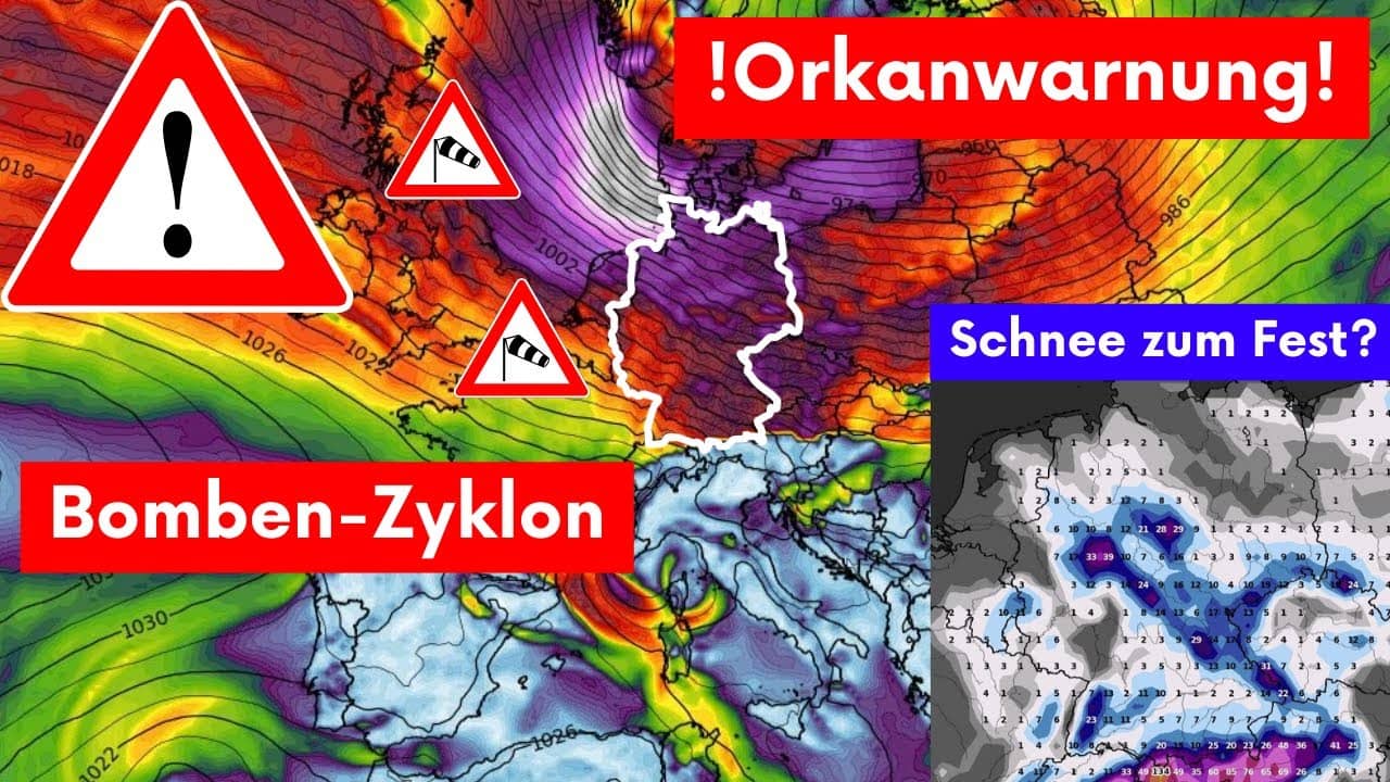 Sturmtief mit Orkanböen bedroht Deutschland – Gefahr für weiße Weihnachten