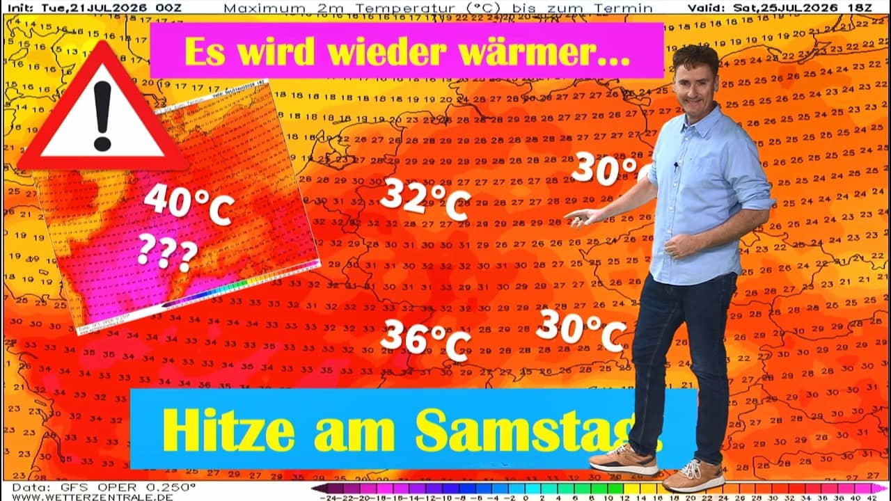 Neue Extremhitze: Wettermodell zeigt 40 Grad und mehr Dürre in Deutschland geht weiter