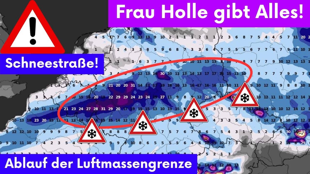 Schneetief in Deutschland: Polarluft bringt starken Schneefall und Behinderungen