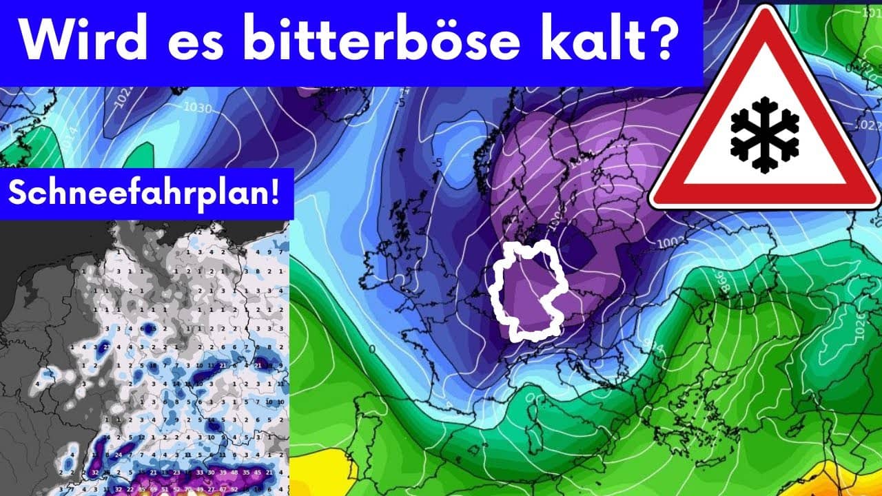 Arktiskälte erreicht Deutschland: Schneehöhen im Wochenend-Vergleich